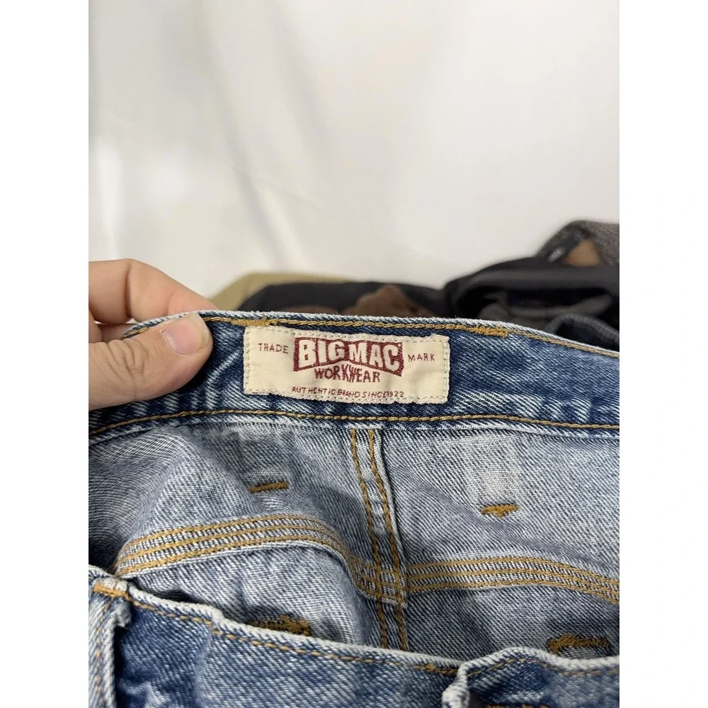 Vintage Big Mac Workwear Jeans Mens Large Blue Denim Straight Leg Relaxed 90s‎